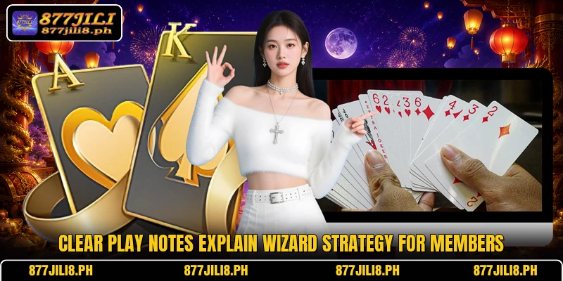 Clear play notes explain Wizard Strategy for members