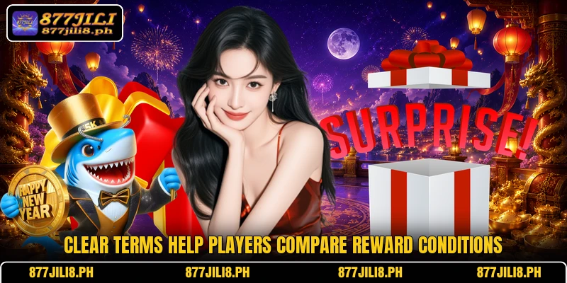 Clear terms help players compare reward conditions