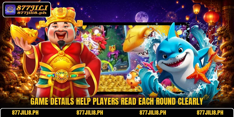 Game details help players read each round clearly