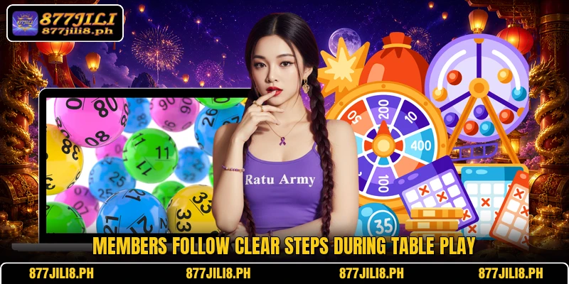 Members follow clear steps during table play