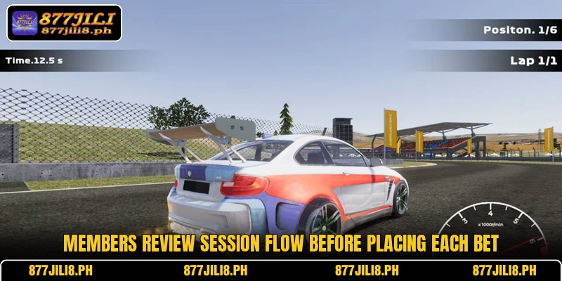 Members review session flow before placing each bet