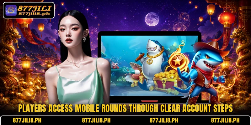 Players access mobile rounds through clear account steps