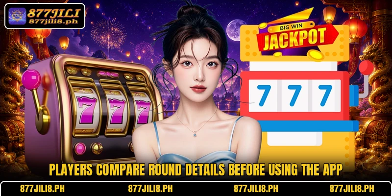 Players compare round details before using the app