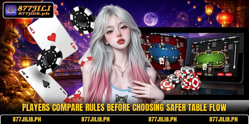 Players compare rules before choosing safer table flow