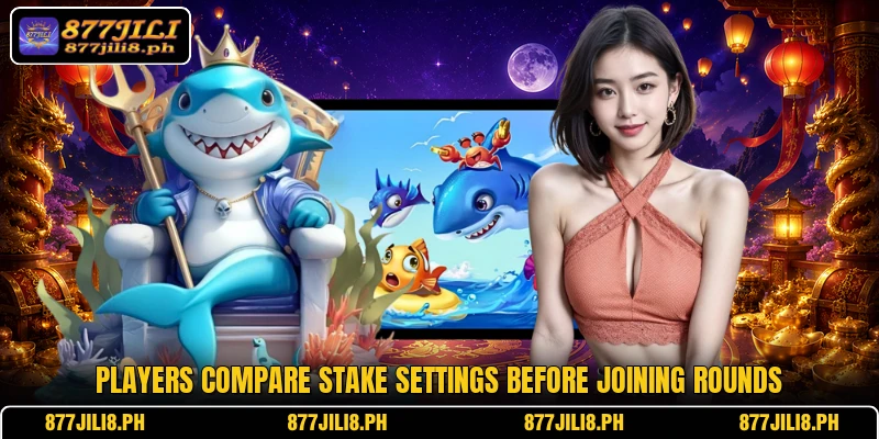 Players compare stake settings before joining rounds