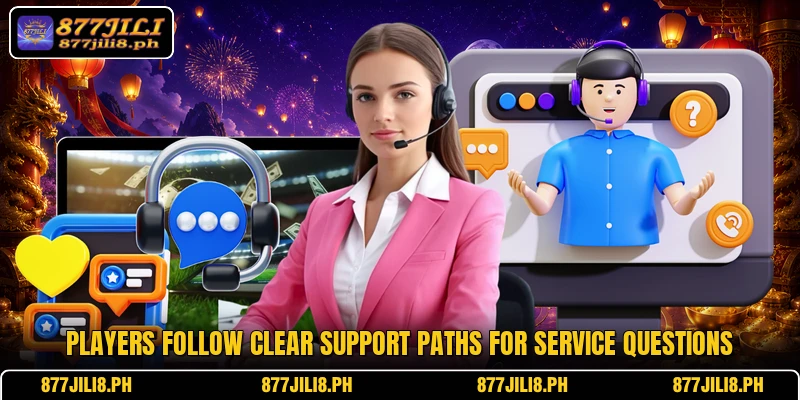 Players follow clear support paths for service questions
